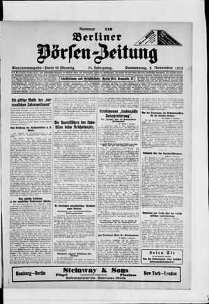 Berliner Börsen-Zeitung vom 05.11.1925
