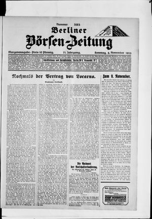 Berliner Börsen-Zeitung vom 08.11.1925