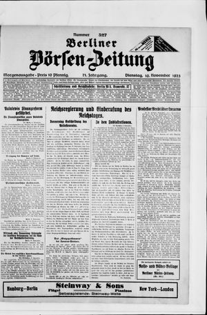 Berliner Börsen-Zeitung vom 10.11.1925