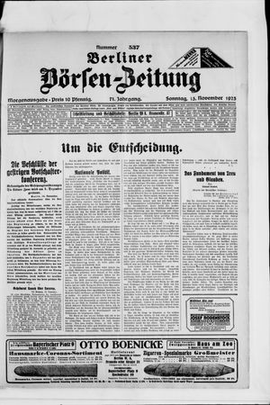 Berliner Börsen-Zeitung vom 15.11.1925