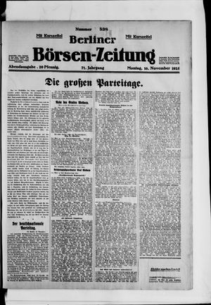 Berliner Börsen-Zeitung vom 16.11.1925