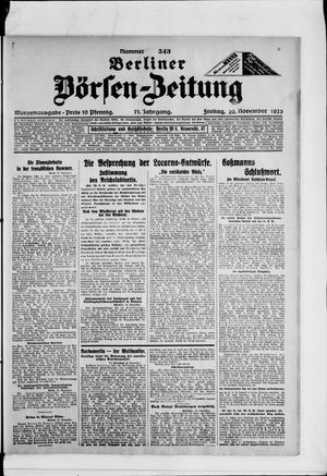 Berliner Börsen-Zeitung vom 20.11.1925