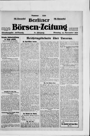 Berliner Börsen-Zeitung vom 24.11.1925