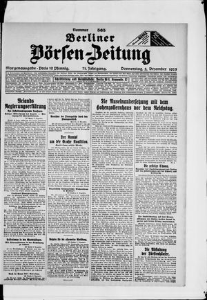 Berliner Börsen-Zeitung vom 03.12.1925