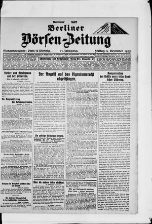 Berliner Börsen-Zeitung vom 04.12.1925