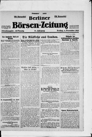 Berliner Börsen-Zeitung vom 04.12.1925