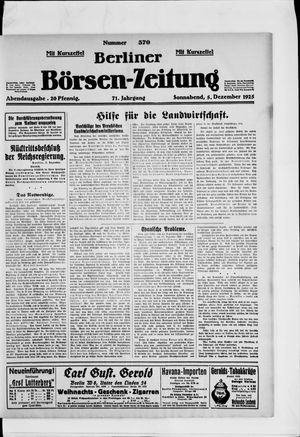 Berliner Börsen-Zeitung vom 05.12.1925