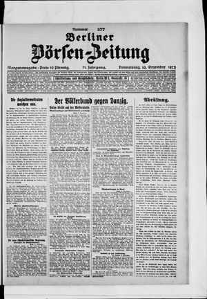 Berliner Börsen-Zeitung on Dec 10, 1925