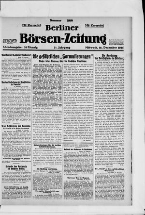 Berliner Börsen-Zeitung on Dec 16, 1925