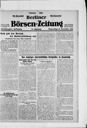 Berliner Börsen-Zeitung on Dec 17, 1925