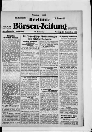 Berliner Börsen-Zeitung vom 21.12.1925