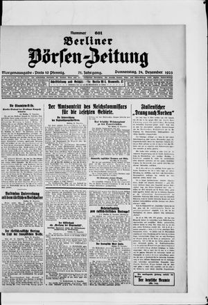 Berliner Börsen-Zeitung vom 24.12.1925