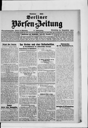 Berliner Börsen-Zeitung vom 29.12.1925