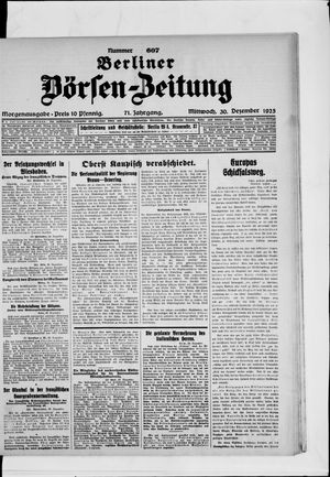 Berliner Börsen-Zeitung vom 30.12.1925
