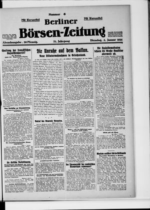 Berliner Börsen-Zeitung vom 05.01.1926