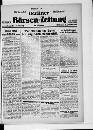 Berliner Börsen-Zeitung on Jan 6, 1926