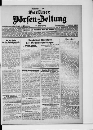 Berliner Börsen-Zeitung vom 07.01.1926