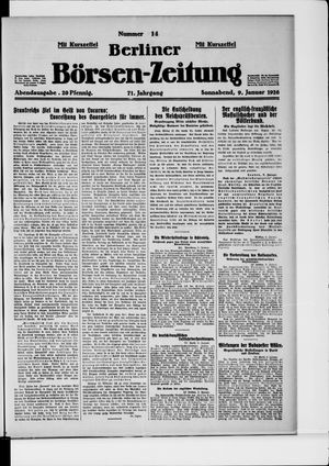 Berliner Börsen-Zeitung on Jan 9, 1926