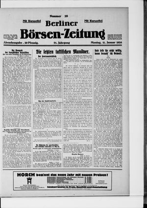 Berliner Börsen-Zeitung vom 11.01.1926