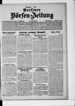 Berliner Börsen-Zeitung on Jan 12, 1926