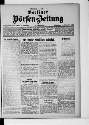 Berliner Börsen-Zeitung on Jan 13, 1926
