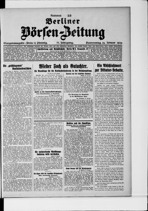 Berliner Börsen-Zeitung vom 21.01.1926