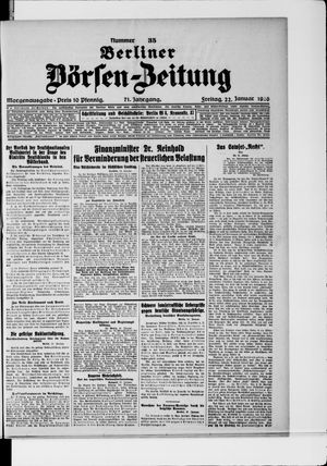 Berliner Börsen-Zeitung on Jan 22, 1926