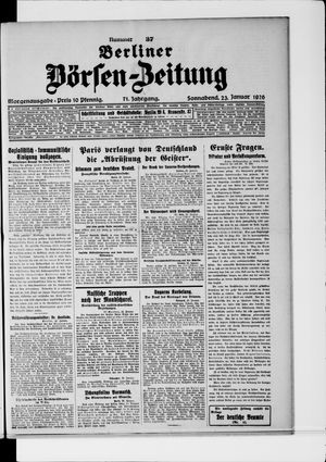Berliner Börsen-Zeitung on Jan 23, 1926