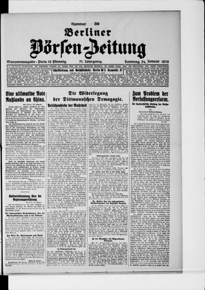 Berliner Börsen-Zeitung vom 24.01.1926