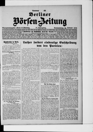Berliner Börsen-Zeitung on Jan 28, 1926