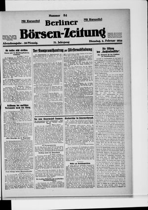 Berliner Börsen-Zeitung vom 02.02.1926