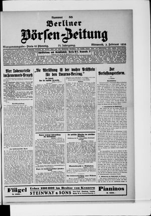 Berliner Börsen-Zeitung on Feb 3, 1926
