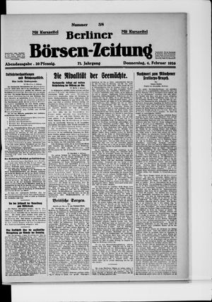 Berliner Börsen-Zeitung vom 04.02.1926