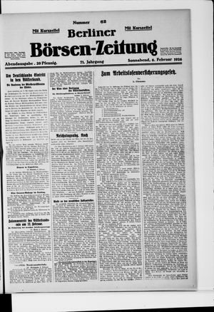 Berliner Börsen-Zeitung vom 06.02.1926