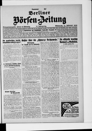 Berliner Börsen-Zeitung vom 10.02.1926