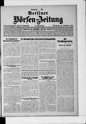 Berliner Börsen-Zeitung vom 16.02.1926