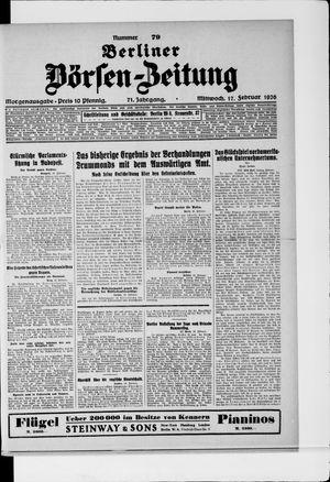 Berliner Börsen-Zeitung on Feb 17, 1926
