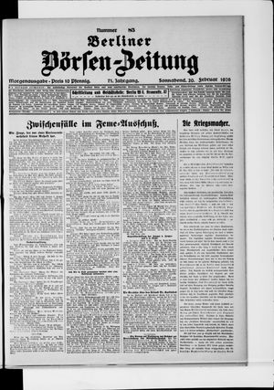 Berliner Börsen-Zeitung vom 20.02.1926