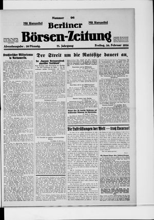 Berliner Börsen-Zeitung on Feb 26, 1926