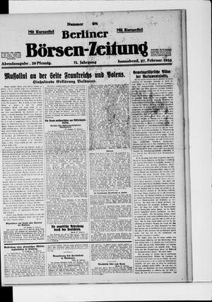 Berliner Börsen-Zeitung vom 27.02.1926