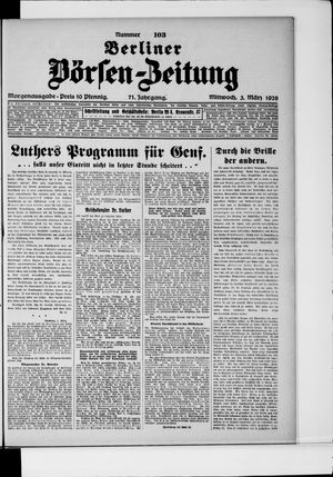 Berliner Börsen-Zeitung vom 03.03.1926