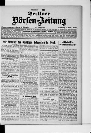 Berliner Börsen-Zeitung vom 07.03.1926