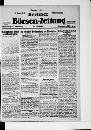 Berliner Börsen-Zeitung vom 09.03.1926