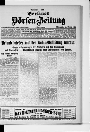 Berliner Börsen-Zeitung on Mar 10, 1926