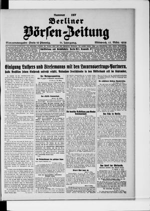 Berliner Börsen-Zeitung vom 17.03.1926