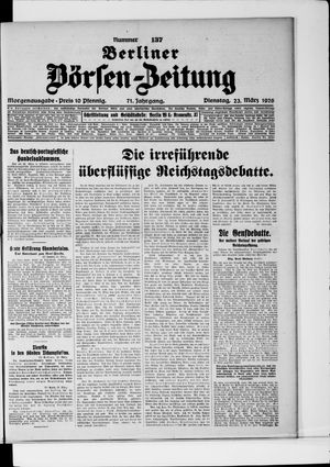 Berliner Börsen-Zeitung on Mar 23, 1926