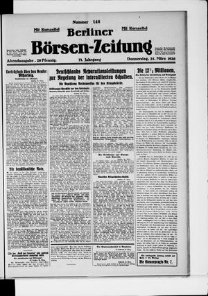 Berliner Börsen-Zeitung on Mar 25, 1926