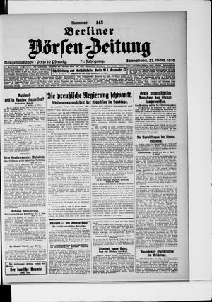 Berliner Börsen-Zeitung on Mar 27, 1926