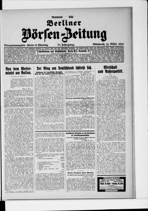 Berliner Börsen-Zeitung on Mar 31, 1926