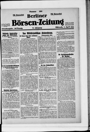 Berliner Börsen-Zeitung vom 07.04.1926